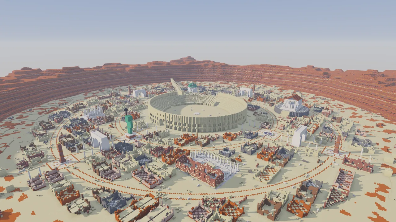 The Colosseum map: an arena in the middle of a ruined city